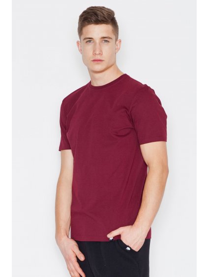 Piros pamut póló V001 Deep red