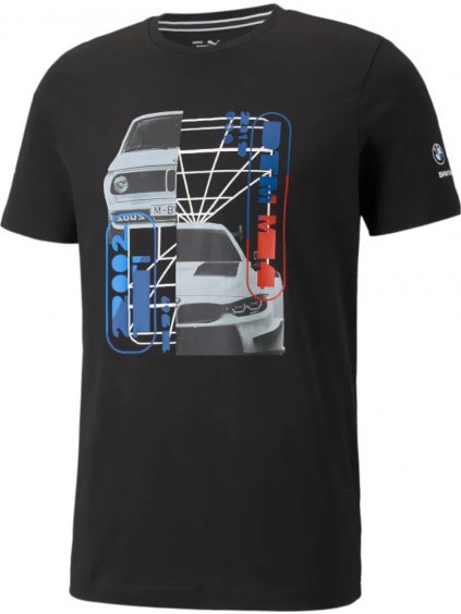 FEKETE FÉRFI FELSŐ PUMA BMW MOTORSPORT GRAPHIC TEE