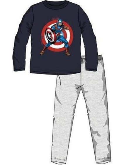Kék-szürke fiú pizsama Marvel Avengers