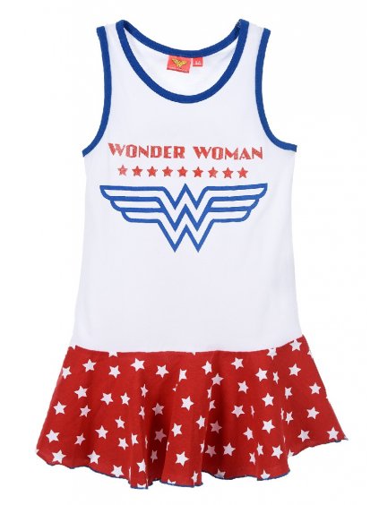 Fehér-piros-kék lányos nyári ruha - Wonder Woman