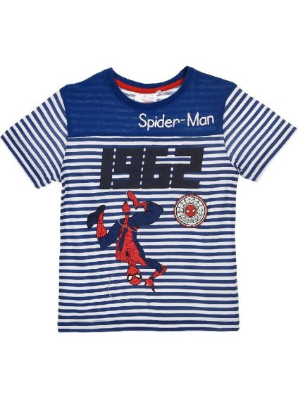 Kék fiús csíkos póló - Spider-Man