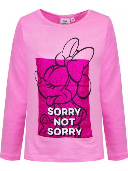 Világos rózsaszín lány hosszú ujjú póló - Minnie Mouse