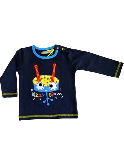 Sötétkék fiú hosszú ujjú póló - Dizzy Drum