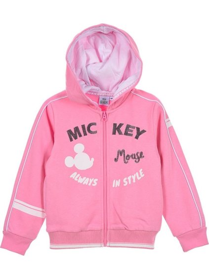 Rózsaszín cipzáras lány pulcsi - Mickey Mouse