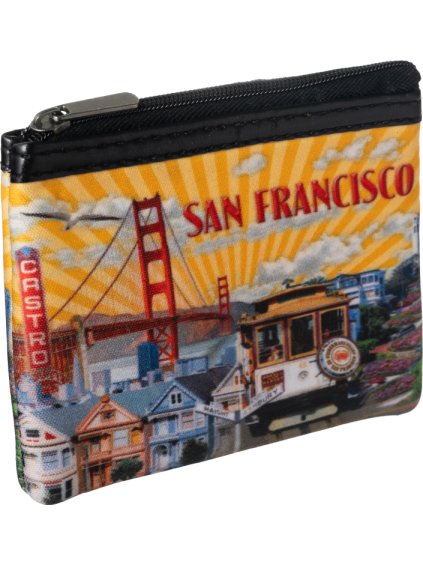 Loren sárga pénztárca San Francisco mintával R006