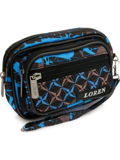 Loren Fekete-szürke-kék férfi övtáska