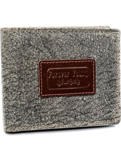 Férfi szürke bőr pénztárca Forever Young F013