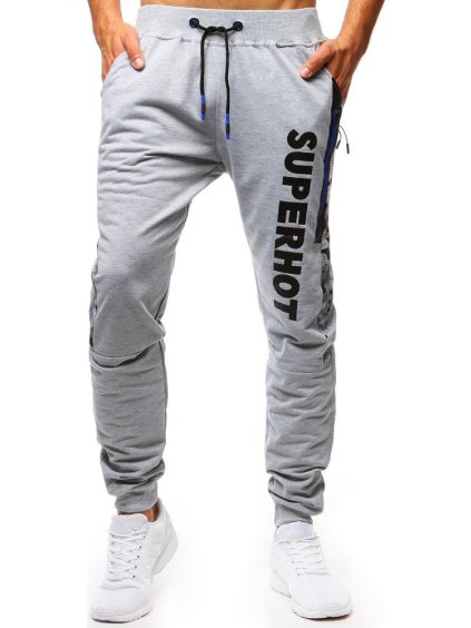 Világosszürke melegítőnadrág "Superhot" felirattal