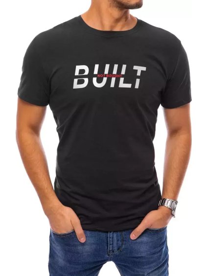 Fekete póló "Built not bought"