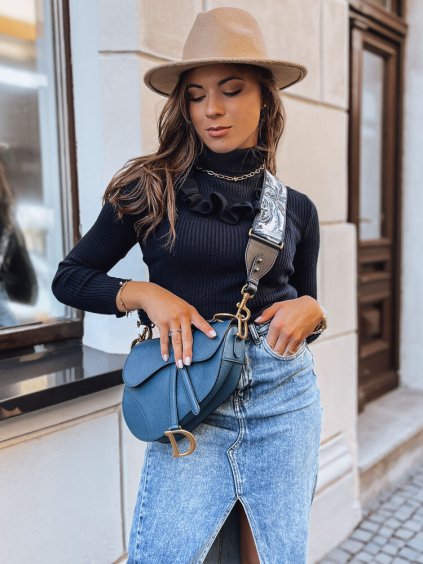 Sötétkék garbó fodrokkal NOAH