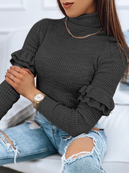 Sötétszürke bordás garbó BUFALO