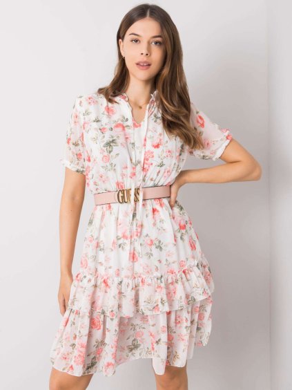 Fehér női ruha virágokkal