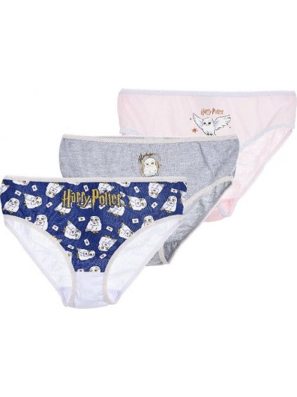 Kék / szürke / rózsaszín bugyi (3 db) - Harry Potter (Méret 104/110)