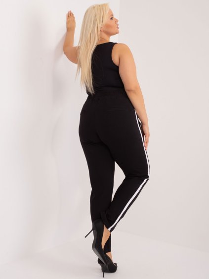 Fekete női melegítőnadrág fehér csíkkal