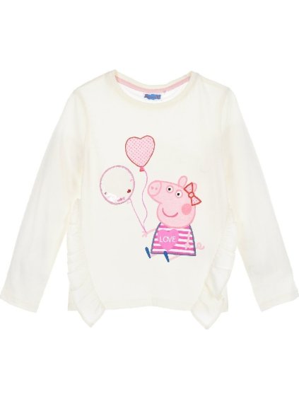 Fehér lány hosszú ujjú póló - Peppa Pig