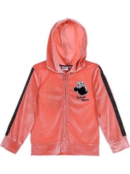 Barackszínű velúr lány pulóver - Minnie Mouse