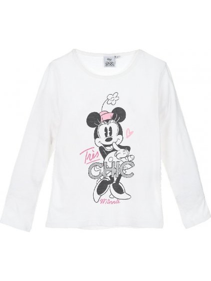 Fehér hosszú ujjú lány póló - Minnie Mouse