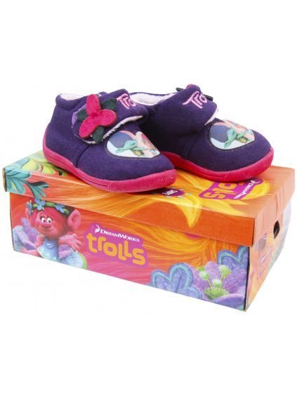 Lányo meleg tépőzáras papucs - Trolls