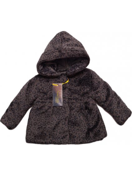 Bézs leopárdmintás lánykabát