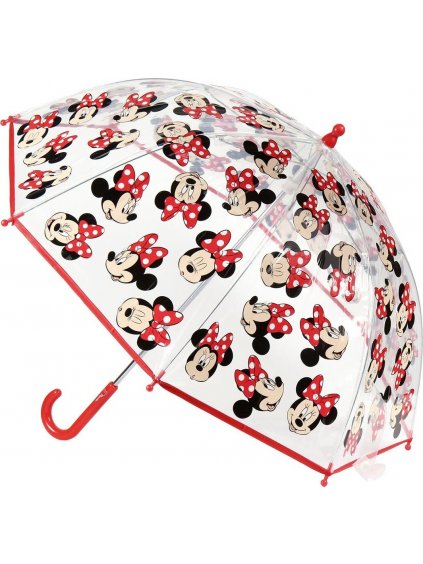 ÁTLÁTSZÓ PIROS ESERNYŐ - MINNIE MOUSE