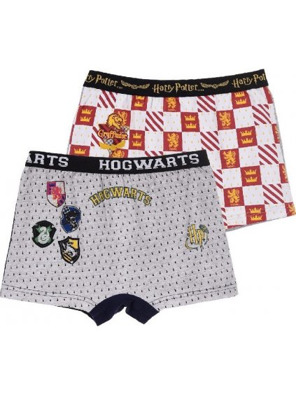 PIROS-FEHÉR / SZÜRKE BOXER - HARRY POTTER