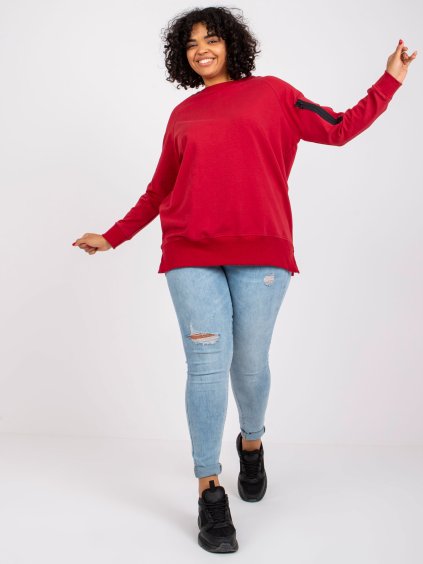 Borvörös pulóver Parma felirattal az ujján