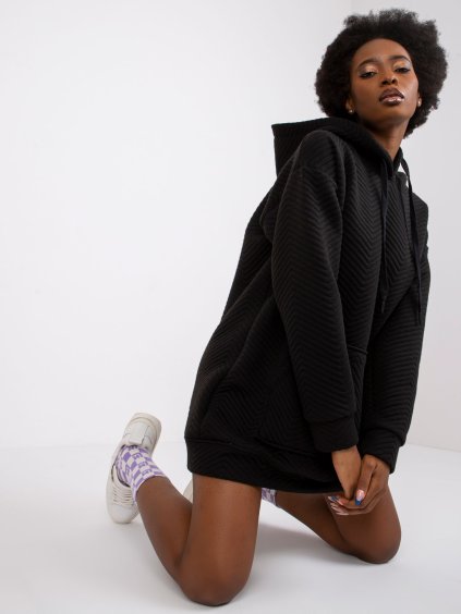 Fekete strukturált pulóver Atlanta