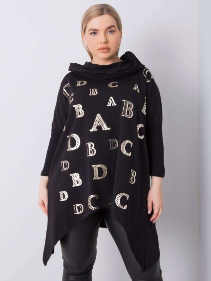 Fekete pulóver betűkkel