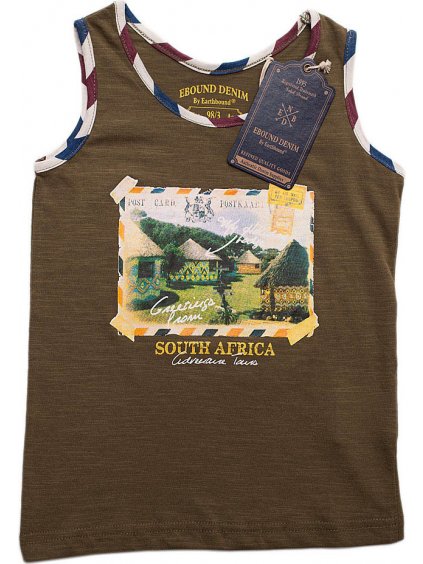 Ebound fiú barna trikó felirattal