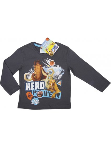 Jégkorszak fiú szürke póló felirattal