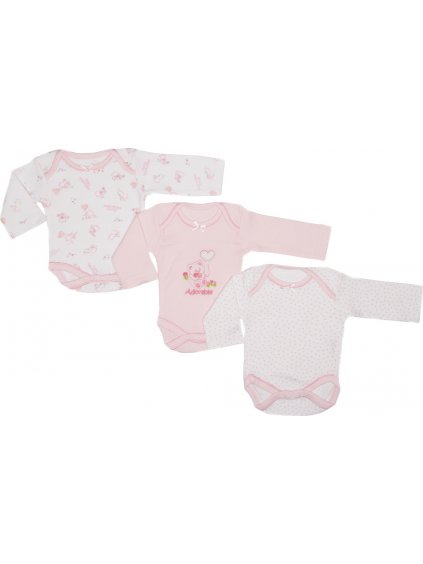 Nursery 3 részes baba rózsaszín szett