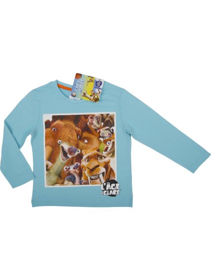 Jégkorszak fiú világoskék póló felirattal