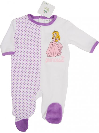 Rompers Princess lány fehér/lila kezeslábas