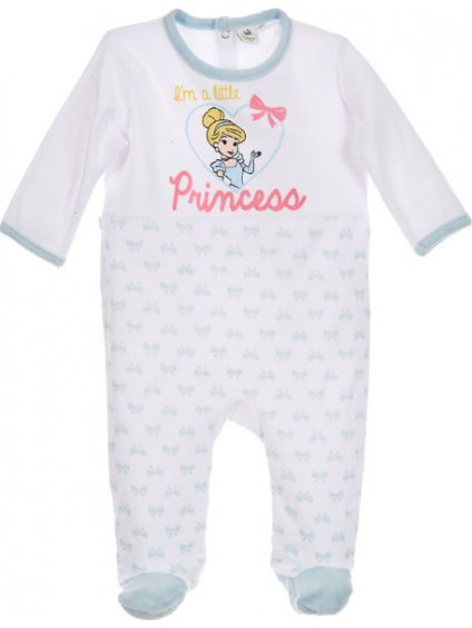 Rompers Princess lány fehér/kék kezeslábas