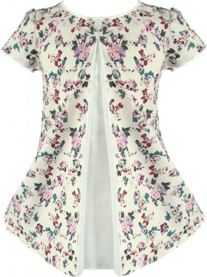 NAT & TOM fehér lányruha virágmintával