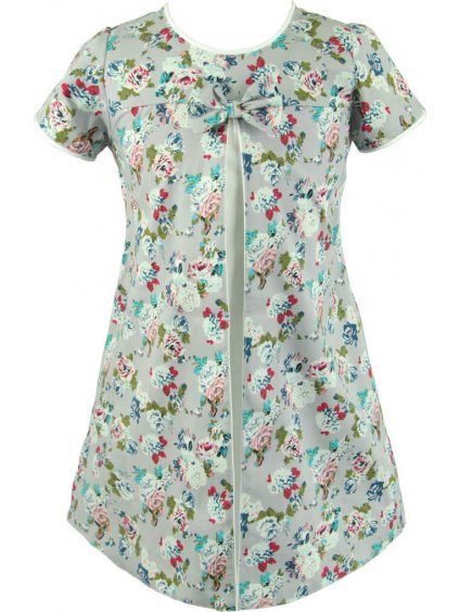 NAT & TOM lány szürke ruha virágmintával