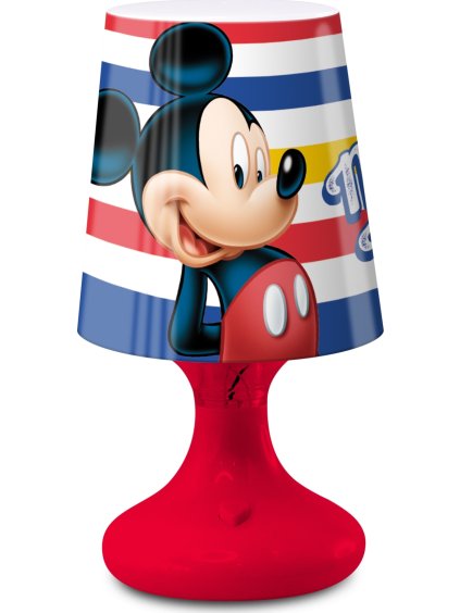 MICKEY MOUSE GYEREK MINI LED LÁMPA  - CSÍKOS