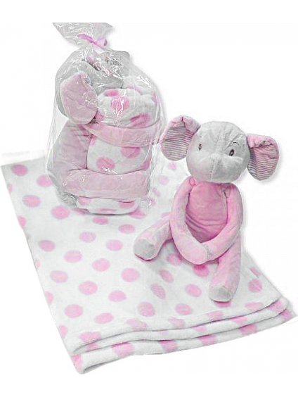 Lányos szett: takaró + elefánt