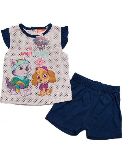 Mancs Őrjárat fehér/kék szett: póló + rövidnadrág