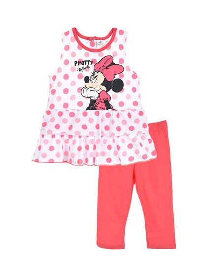 Disney Minnie Mouse lány rózsaszín szett: ujjatlan + leggings