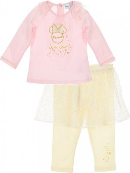 Minnie Mouse szett: blúz + leggings tüllszoknyával.