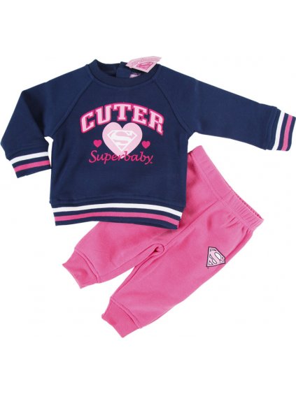 Super Baby lány rózsaszín/kék tréningruha