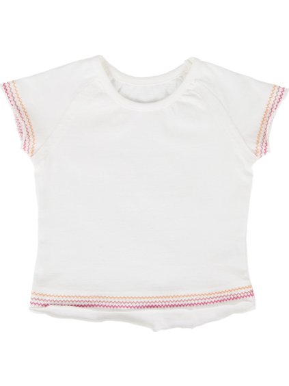 Fehér póló szegéllyel lányoknak