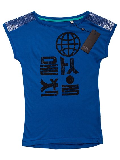 Emoi kék póló mintával