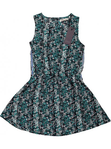 Emoi lány zöld ruha kötött mintával