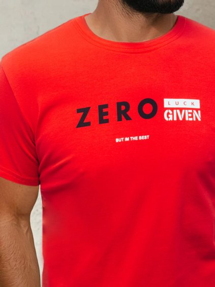 Piros férfi póló ZERO felirattal
