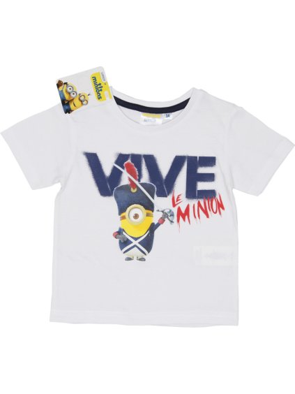 Minionok fiú fehér póló VIVE