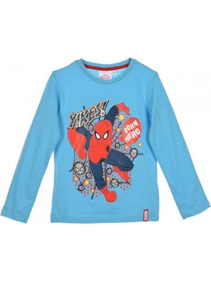 Spiderman fiú kék hosszú ujjú póló