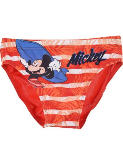 Mickey Mouse fiú piros csíkos fürdőruha
