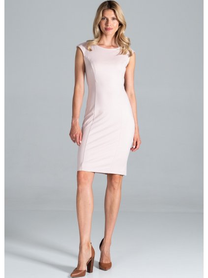 Púderszínű elegáns ruha